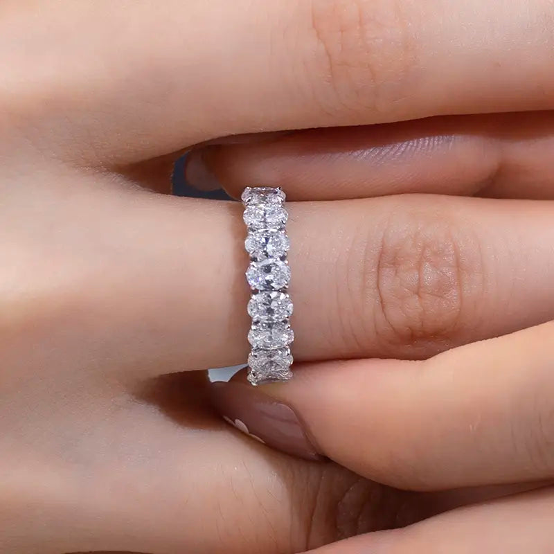 Eco-788 | 18K White Gold Lab Diamond Ring By Ecogemma