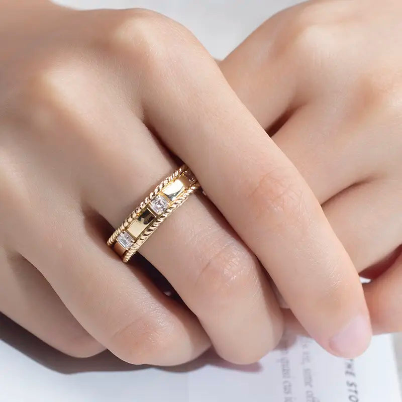 Eco-1380 | 18K Yellow Gold Lab-Grown Diamond Men’s Ring By Ecogemma