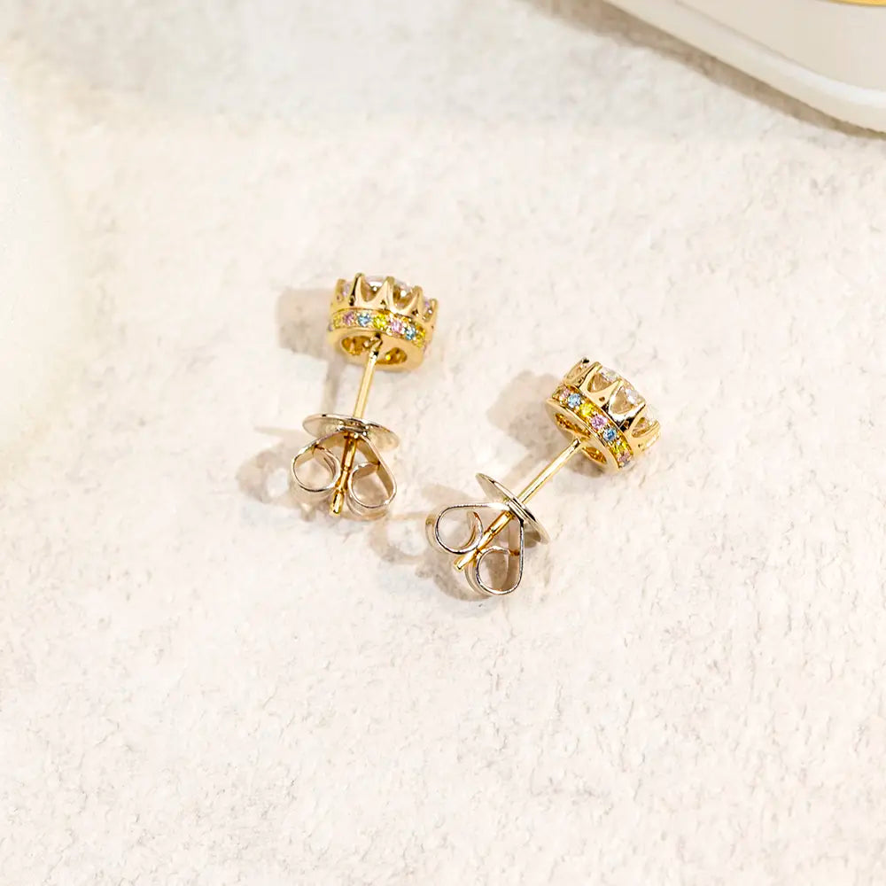 Ecoe-782 — The Royal Bloom Lab Diamond Stud Earrings