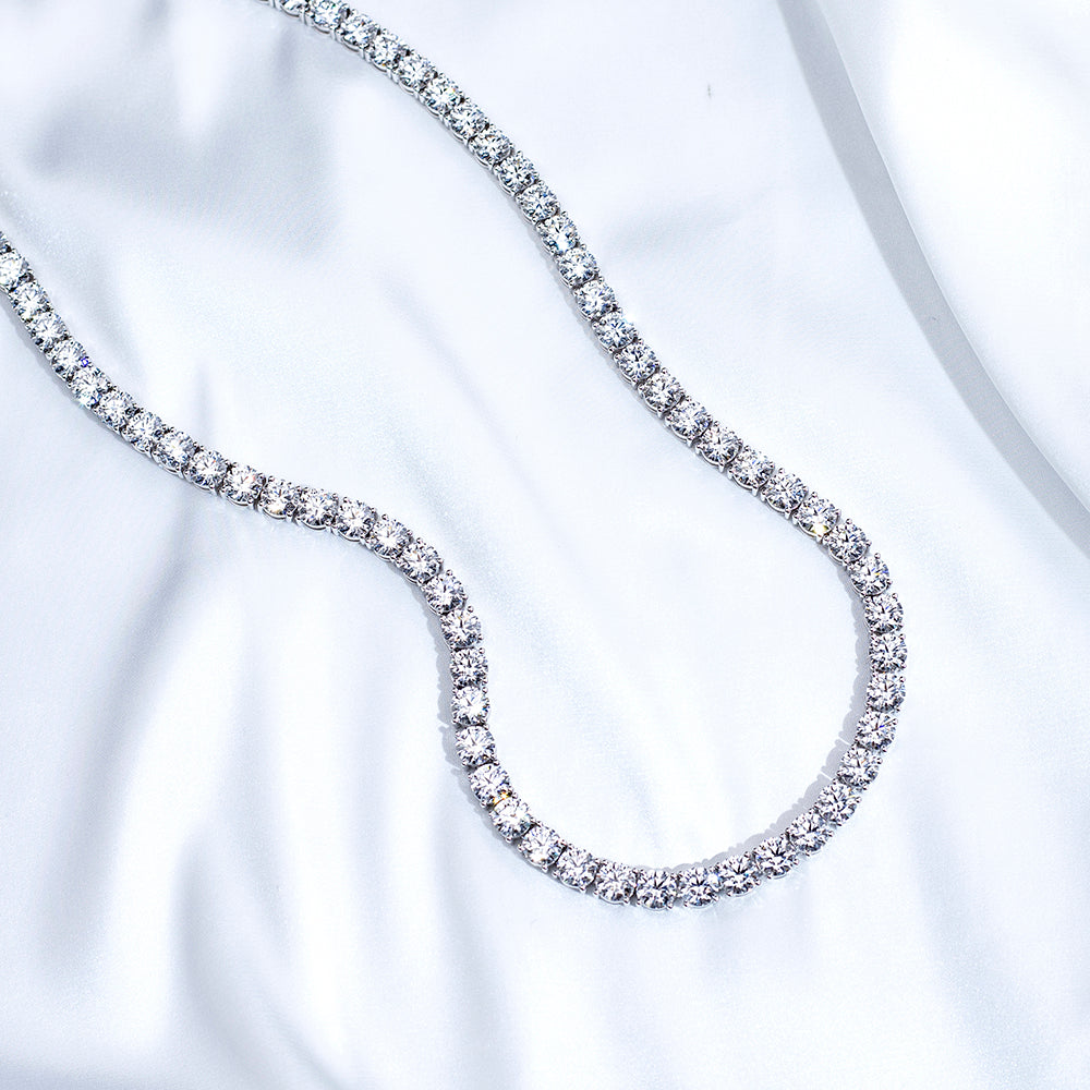 Econ-889 — The Eternal Line Lab Diamond Tennis Necklace