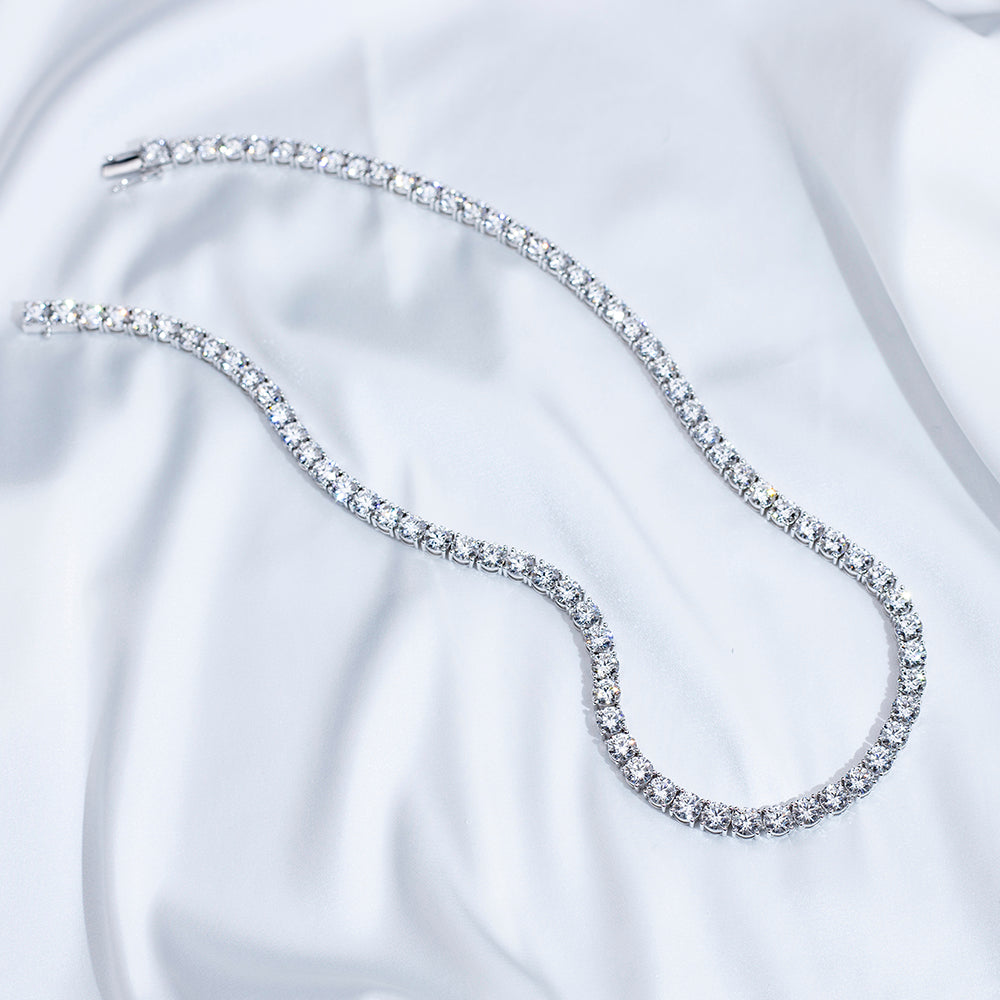 Econ-889 — The Eternal Line Lab Diamond Tennis Necklace