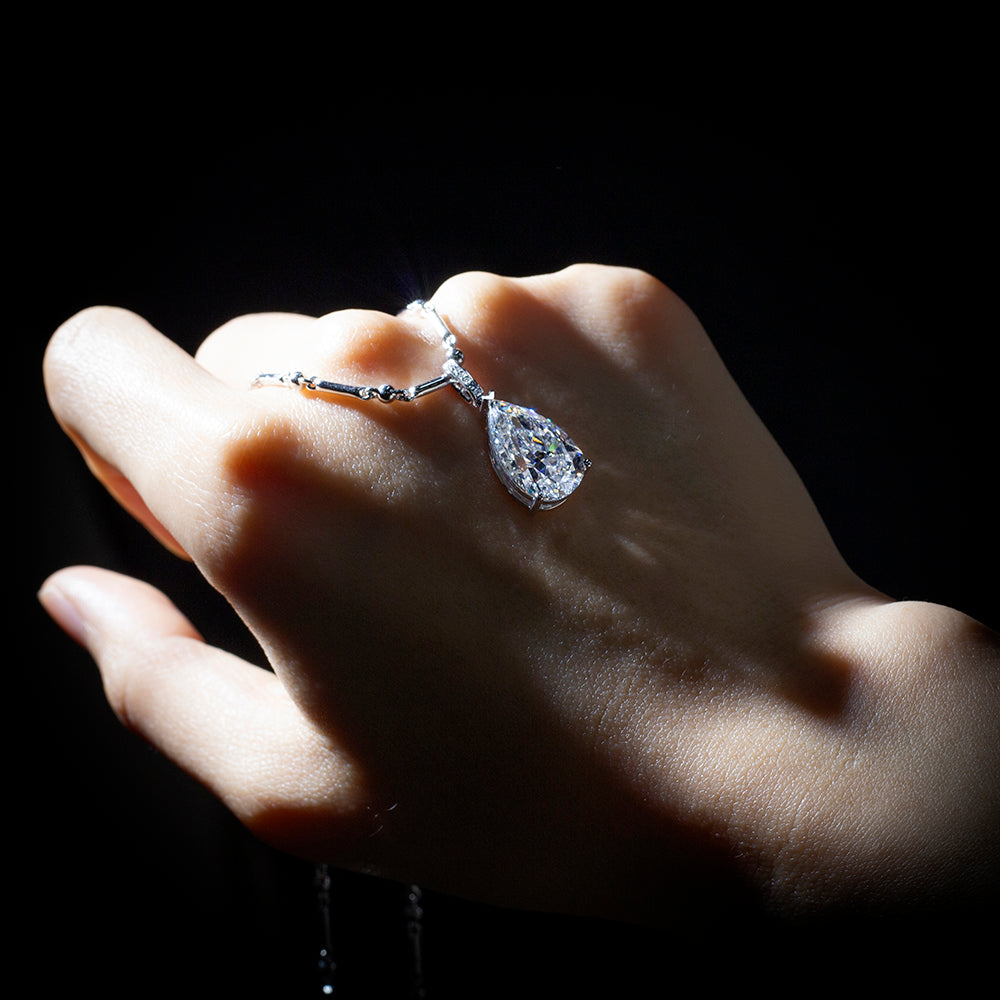 Econ-891 — The Celestial Drop Lab Diamond Pendant
