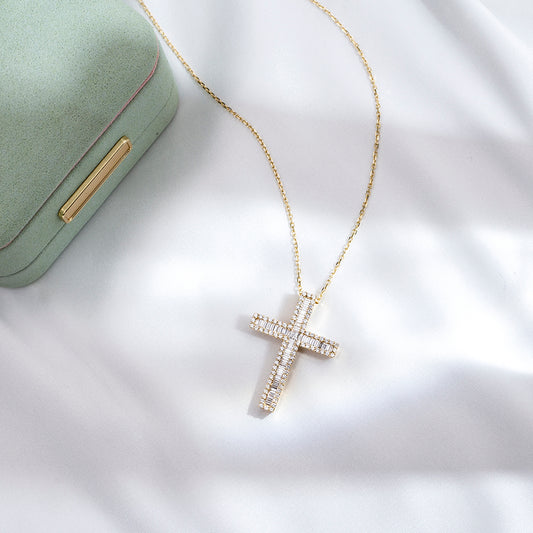 Econ-892 — The Radiant Creed Lab Diamond Cross Pendant