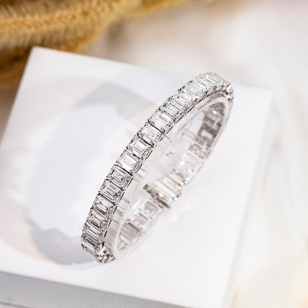 Ecob-629 | Prism Line Lab Diamond Bracelet in 18K Gold