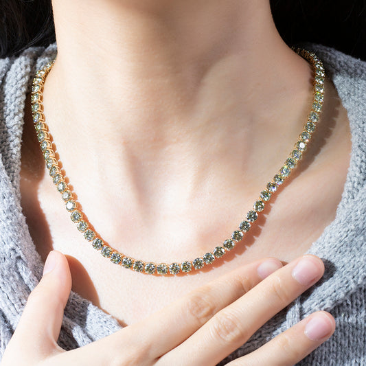 Econ-894 — The Orbit of Light Lab Diamond Tennis Necklace