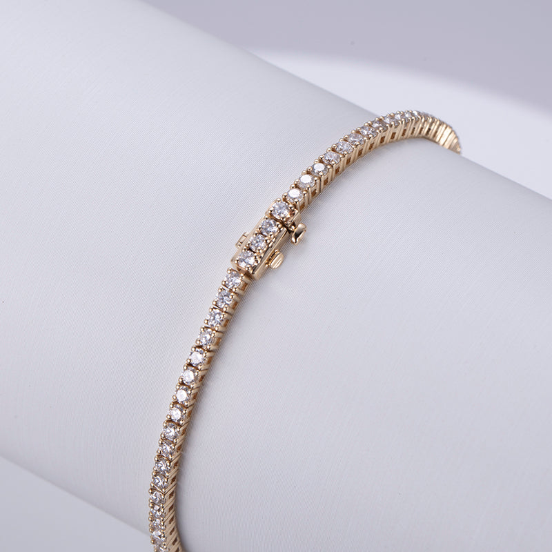 Ecob-564 "River of Light" Lab-Grown Diamond Tennis Bracelet