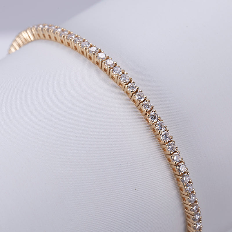 Ecob-564 "River of Light" Lab-Grown Diamond Tennis Bracelet