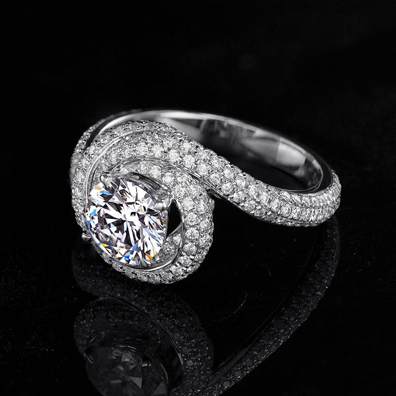 Eco-076 |1.0ct D VVS1 Round-Cut Lab-Grown Diamond | 18K White Gold | IGI Certified