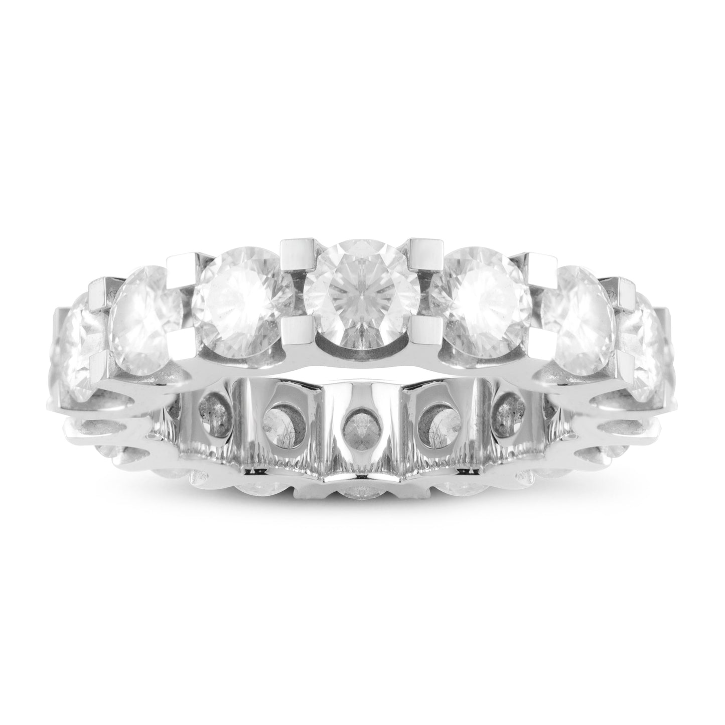 Eco-049: Eternity Band Lab-Grown Diamond Ring | 18K White Gold | IGI Certified | Ecogemma