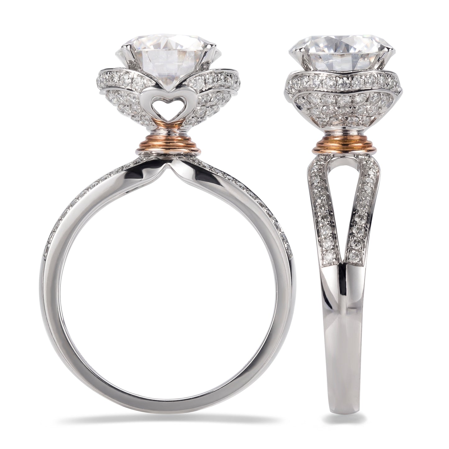 Eco-060 | Crosswinds 1.5ct D VS1 Lab-Grown Diamond | 18K White Gold & Rose Gold | IGI Certified