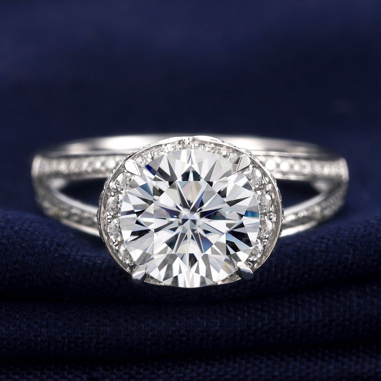 Eco-060 | Crosswinds 1.5ct D VS1 Lab-Grown Diamond | 18K White Gold & Rose Gold | IGI Certified