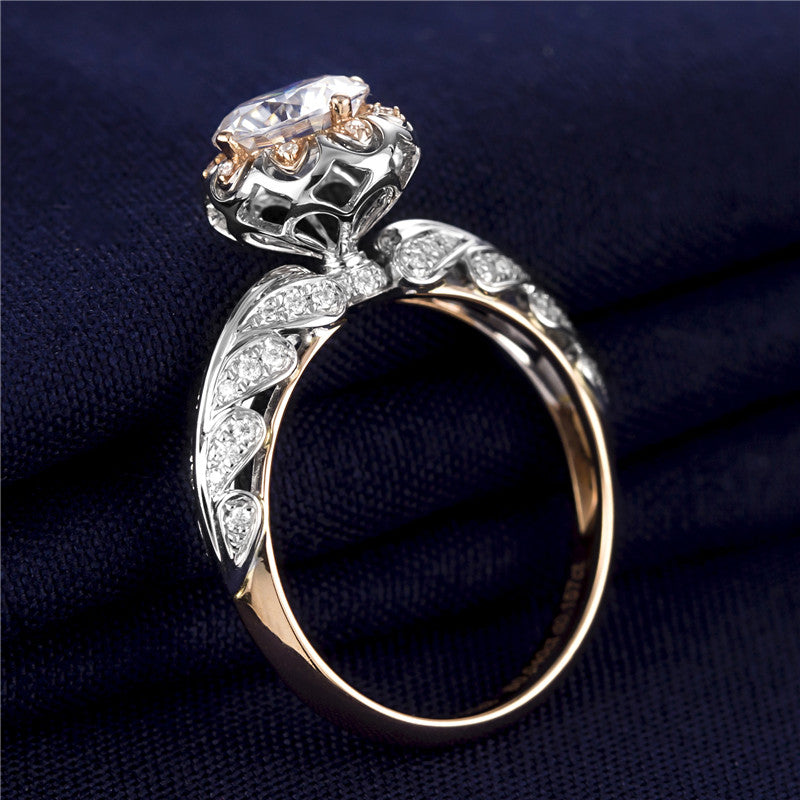 Eco-106 |1.0ct D VVS1 Round-Cut Lab-Grown Diamond | 18K Rose & White Gold | IGI Certified