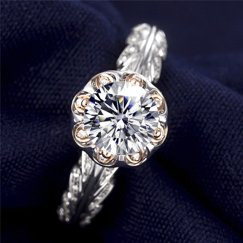 Eco-106 |1.0ct D VVS1 Round-Cut Lab-Grown Diamond | 18K Rose & White Gold | IGI Certified