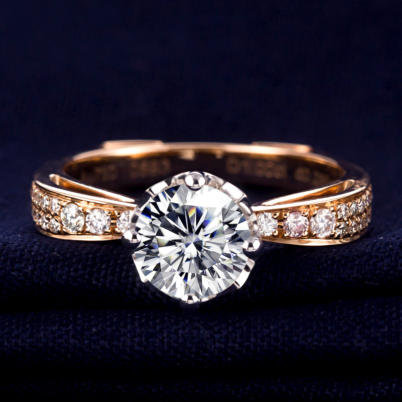 Eco-122 | 1.0ct D VVS1 Round-Cut Lab-Grown Diamond | 18K Rose Gold | IGI Certified