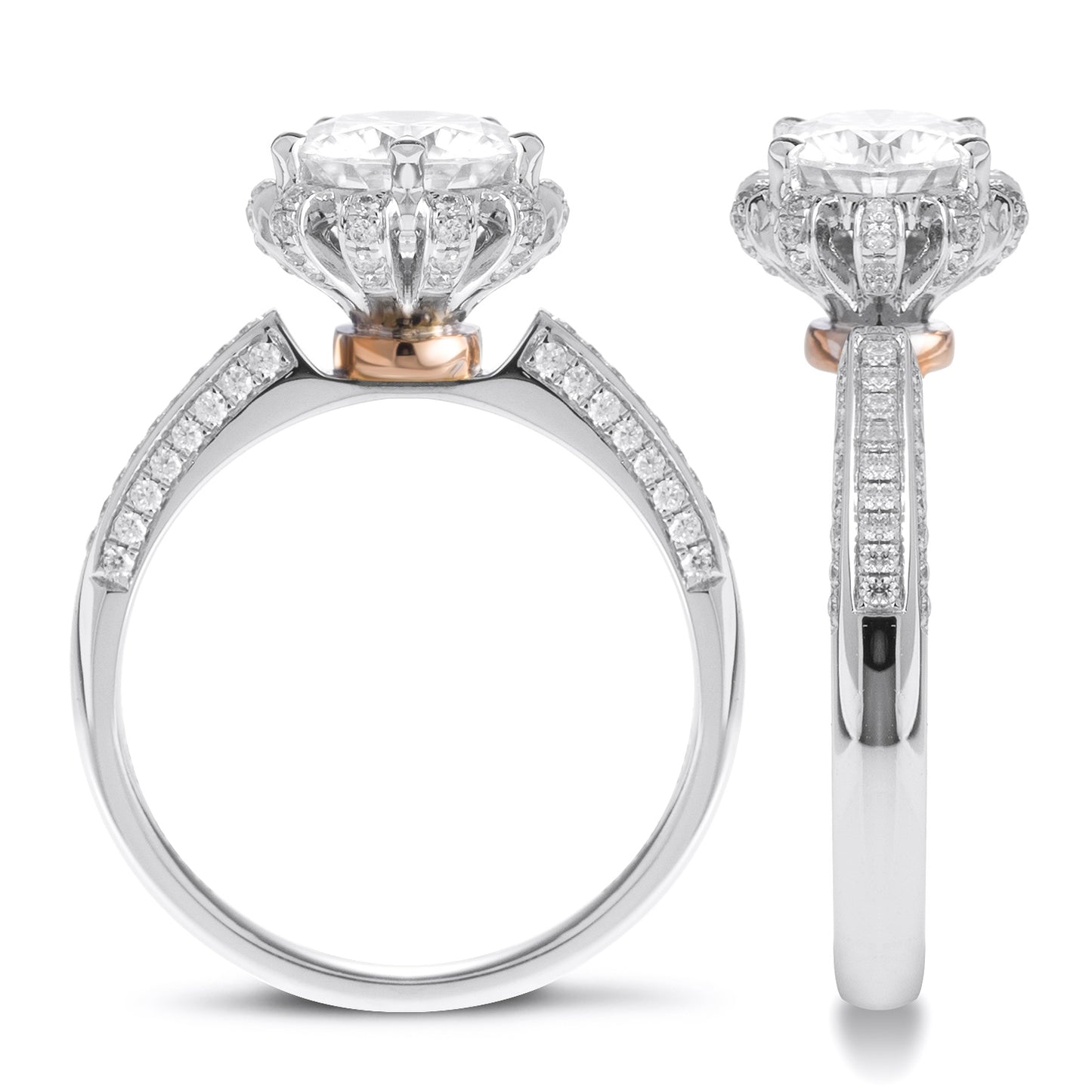 Eco-125 | 1.0ct D VVS1 Round-Cut Lab-Grown Diamond | 18K Rose Gold | IGI Certified