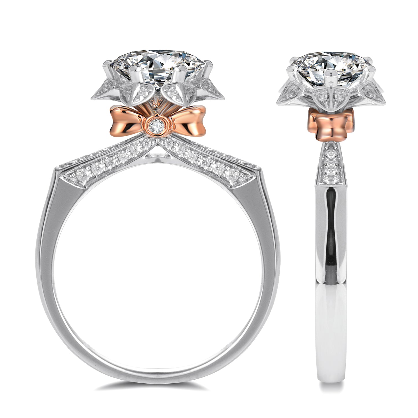 Eco-127 | 1.0ct D VVS1 Round-Cut Lab-Grown Diamond | 18K White Gold | IGI Certified