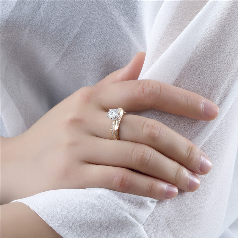 Eco-129 Customization | 18K Rose Gold |Round-Cut Lab-Grown Diamond 1.00ct D VVS1 | IGI Certified