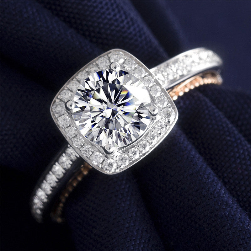 Eco-140 Customization | 18K White & Rose Gold | Cushion-Cut Lab-Grown Diamond 1ct VVS1 | IGI Certified