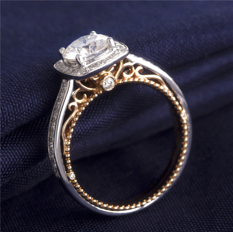 Eco-140 Customization | 18K White & Rose Gold | Cushion-Cut Lab-Grown Diamond 1ct VVS1 | IGI Certified