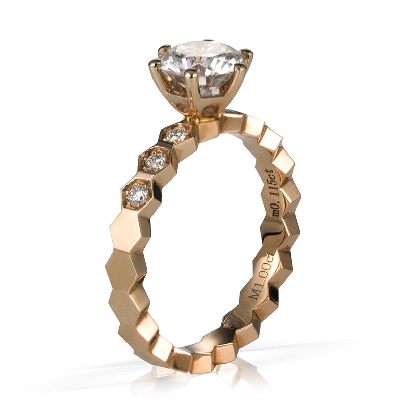 Eco-141 Customization | 18K Gold & Platinum | Lab-Grown Diamond Round-Cut 1.00ct D VVS1| IGI Certified