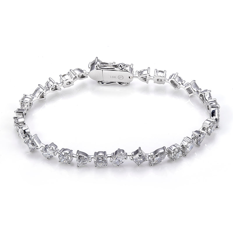 Ecob-561 "Whispers of Light" Lab-Grown Diamond Multi-Cut Bracelet