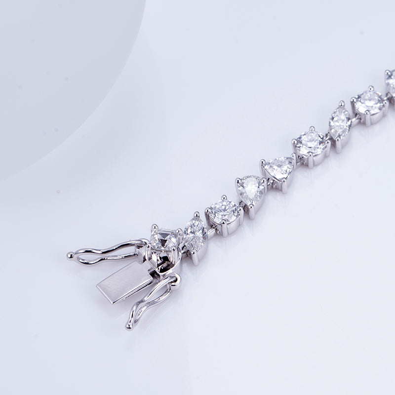 Ecob-561 "Whispers of Light" Lab-Grown Diamond Multi-Cut Bracelet