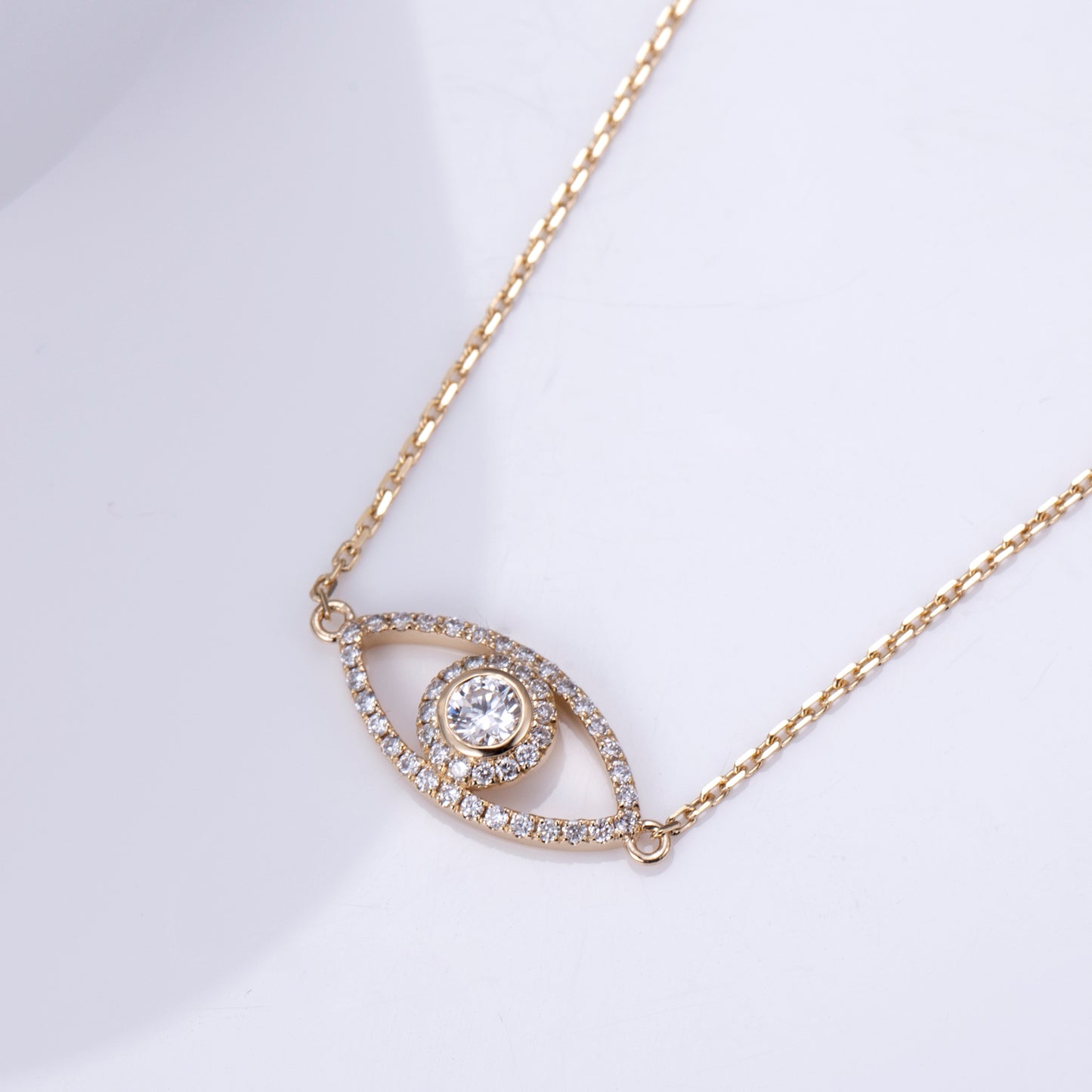 Ecob-563 “Eye of Grace” Lab-Grown Diamond Evil Eye Bracelet