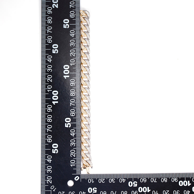 Ecob-566 "Gravity Links" Lab-Grown Diamond Cuban Bracelet