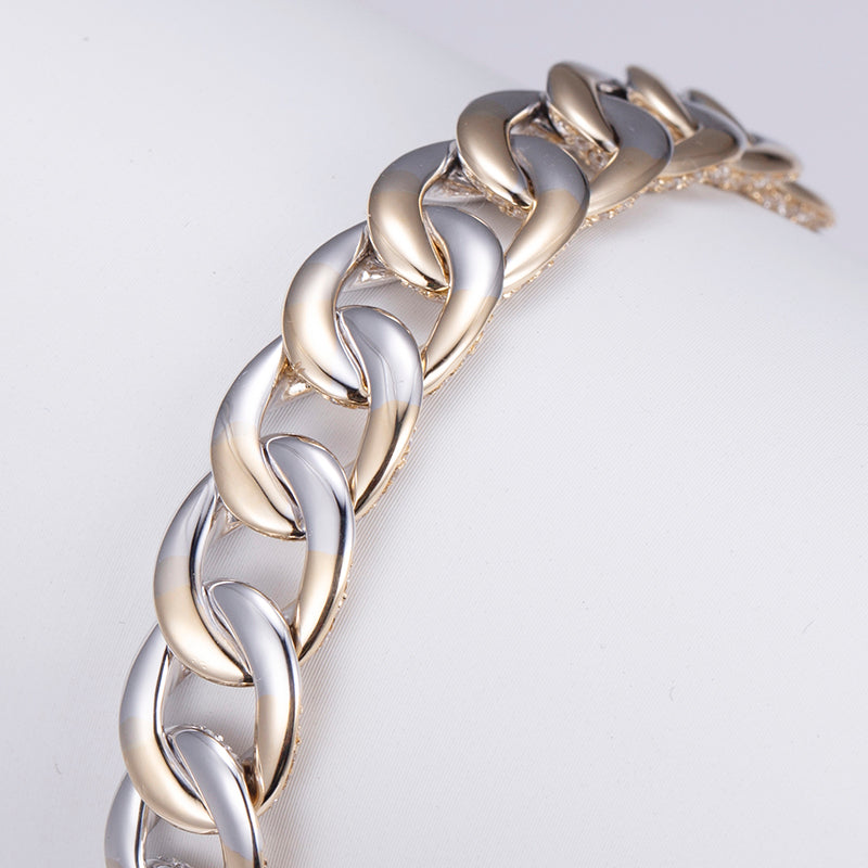 Ecob-566 "Gravity Links" Lab-Grown Diamond Cuban Bracelet