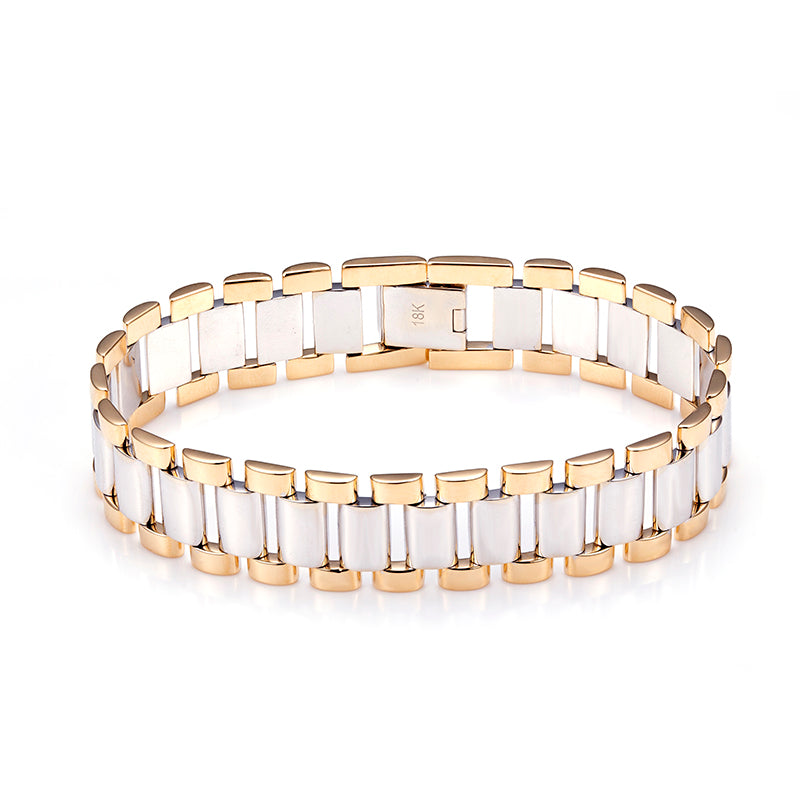 Ecob-567 "Architect of Light" Two-Tone Link Bracelet