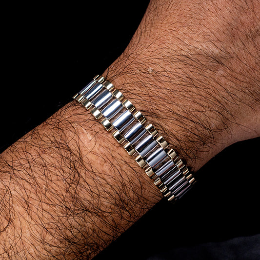 Ecob-567 "Architect of Light" Two-Tone Link Bracelet
