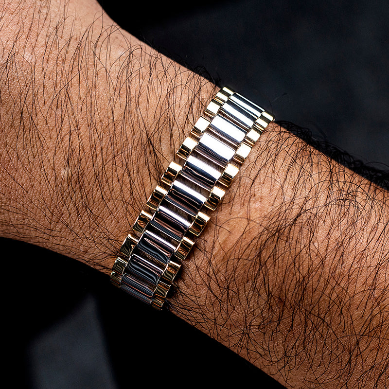 Ecob-567 "Architect of Light" Two-Tone Link Bracelet