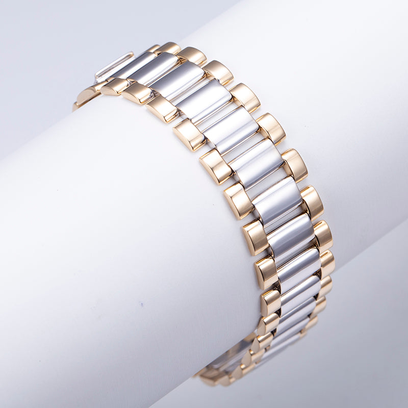 Ecob-567 "Architect of Light" Two-Tone Link Bracelet
