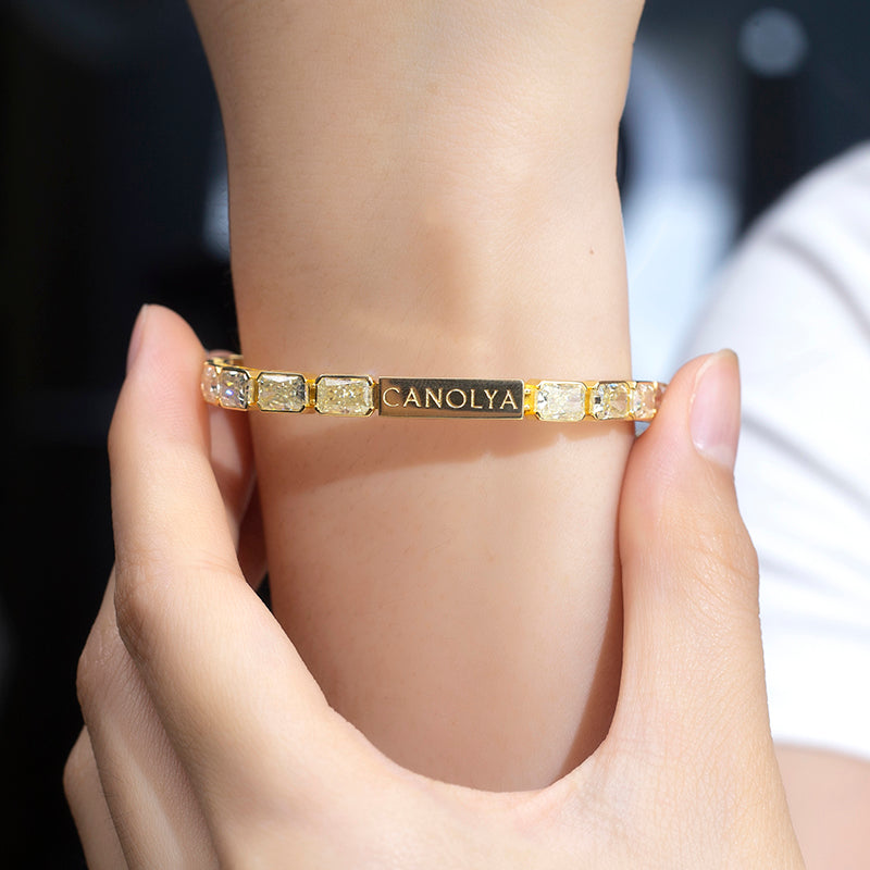 Ecob-568 "Signature Vault" Lab-Grown Diamond Link Bracelet