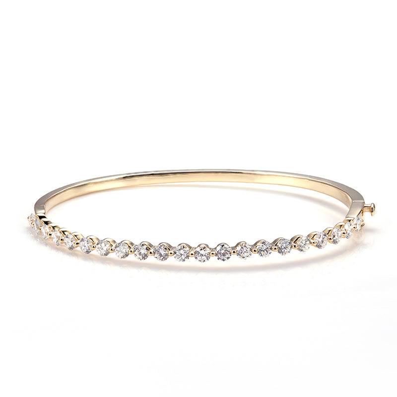 Ecob-569 "Guardian Grace" Lab-Grown Diamond Panther Clasp Bangle