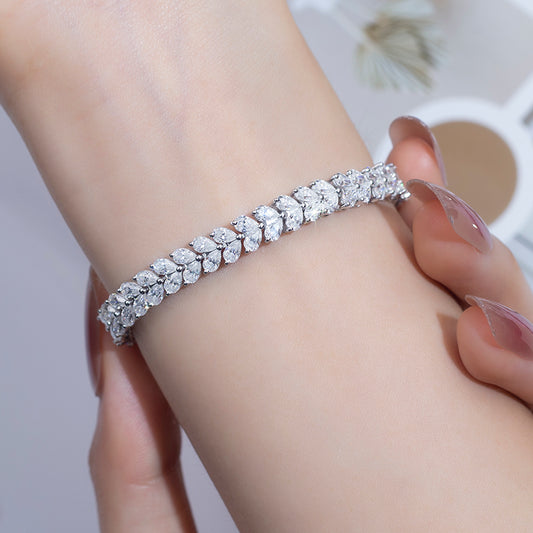 Ecob-580 "Echo of Light" Lab-Grown Diamond Double Row Tennis Bracelet - Signature Collection