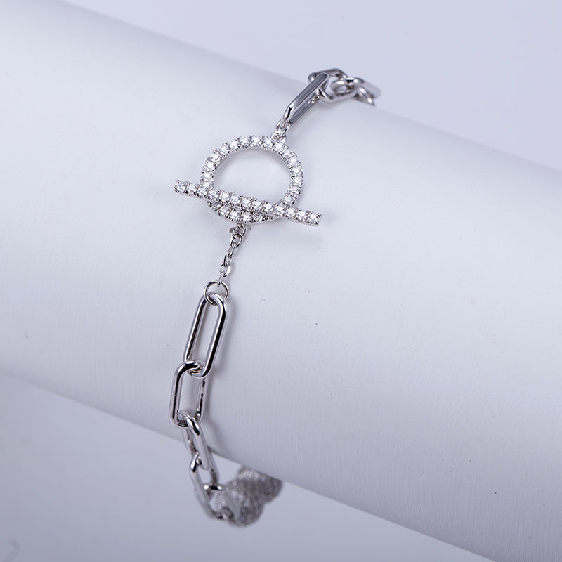 Ecob-588 “Celestial Beads” Lab-Grown Diamond Pavé Sphere Bracelet