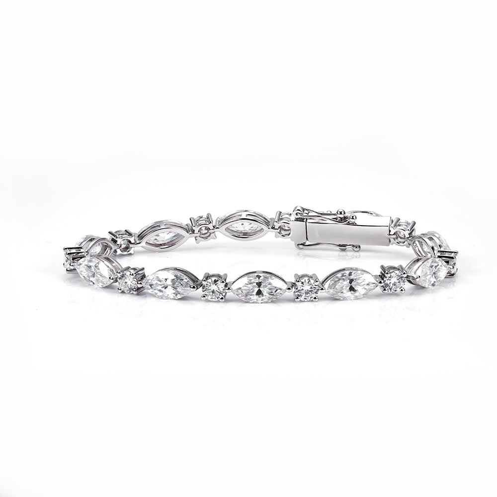 Ecob-607 | Sylphéa Lab Diamond Marquise Bracelet in 18K Gold