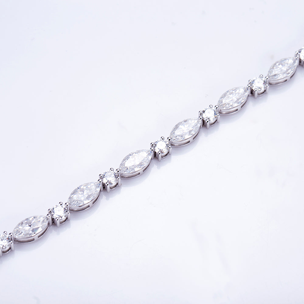 Ecob-607 | Sylphéa Lab Diamond Marquise Bracelet in 18K Gold