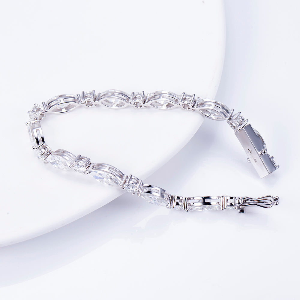 Ecob-607 | Sylphéa Lab Diamond Marquise Bracelet in 18K Gold
