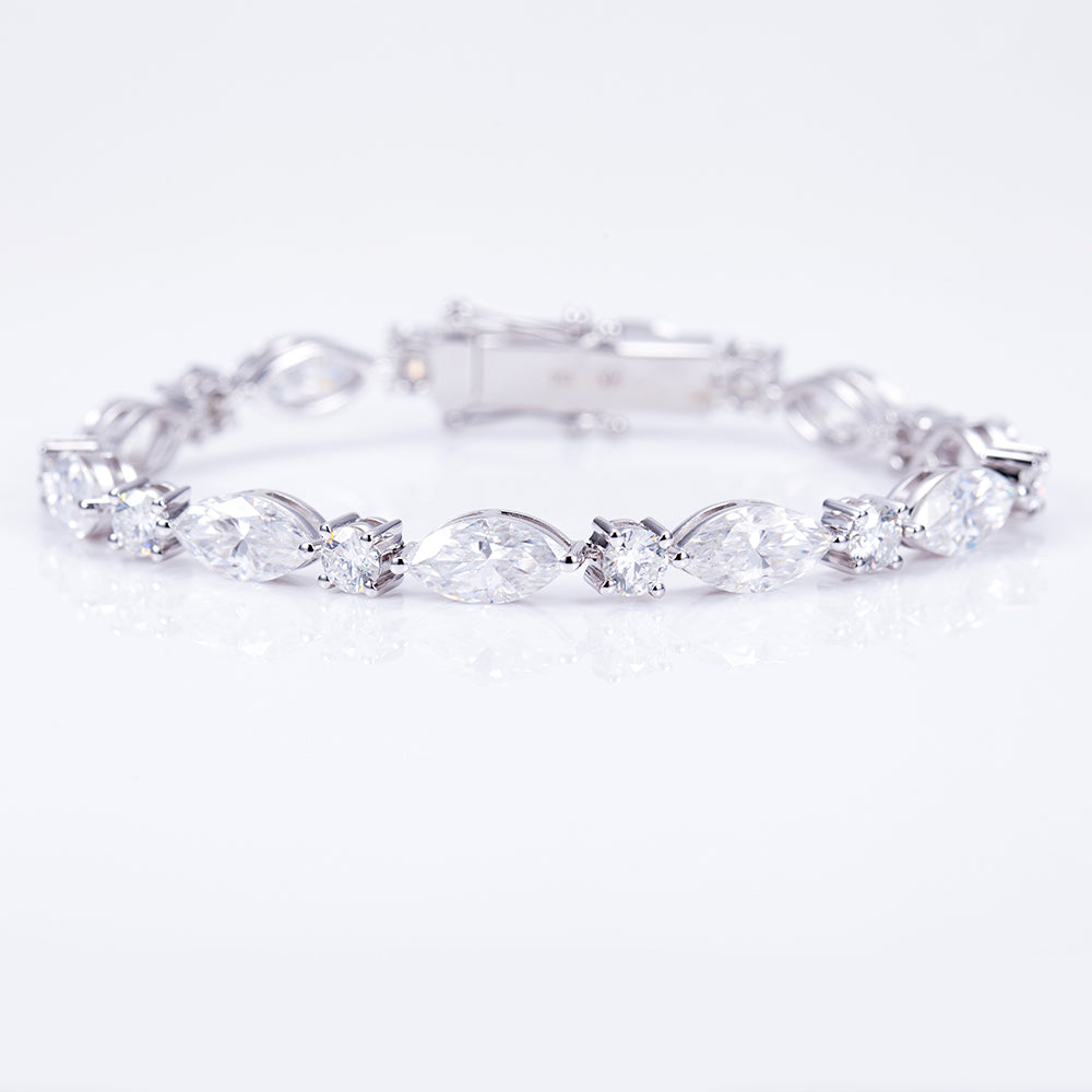 Ecob-607 | Sylphéa Lab Diamond Marquise Bracelet in 18K Gold