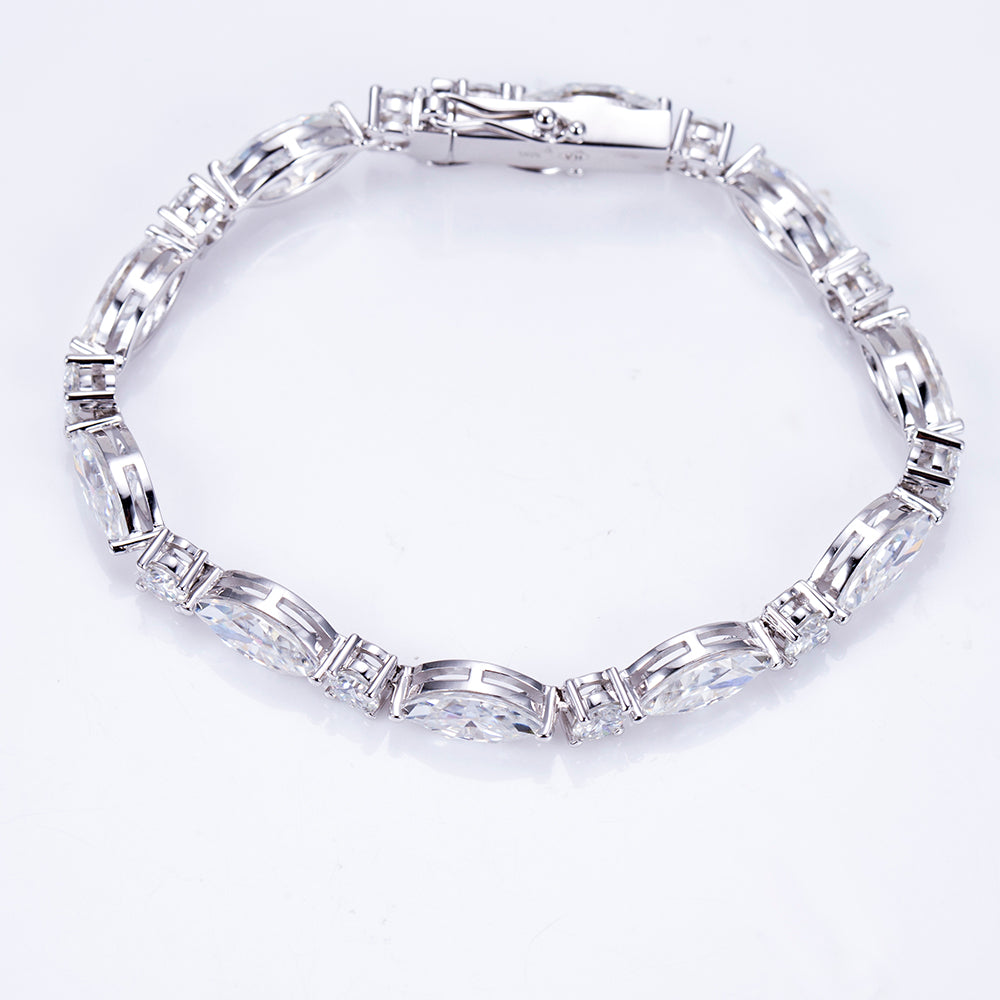 Ecob-607 | Sylphéa Lab Diamond Marquise Bracelet in 18K Gold