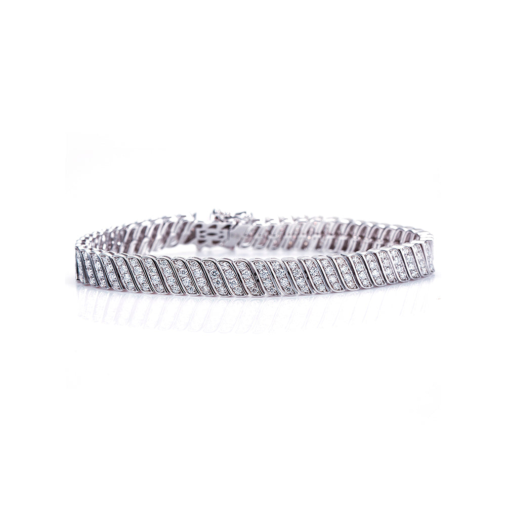 Ecob-609 | Vectra Lab Diamond Link Bracelet in 18K Gold