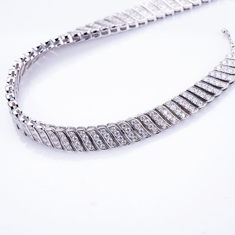Ecob-609 | Vectra Lab Diamond Link Bracelet in 18K Gold