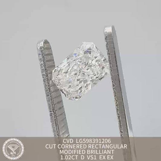 Radiant D VS1 EX EX 1.02ct CVD Lab Grown Diamond with IGI Certificate LG598391206
