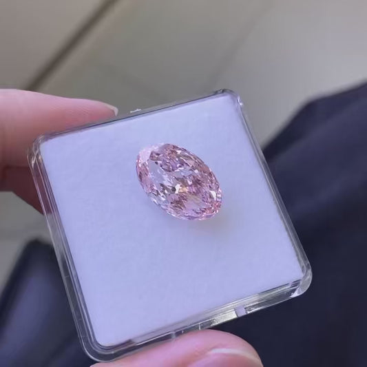 Oval Cut 9.01ct Fancy Intense Pink VS1 CVD Lab Grown Diamond IGI Certificate LG 683582065