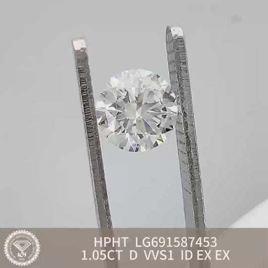 Round Brilliant D VVS1 ID EX EX 1.05ct Lab Grown Diamond with IGI Certificate LG691587453