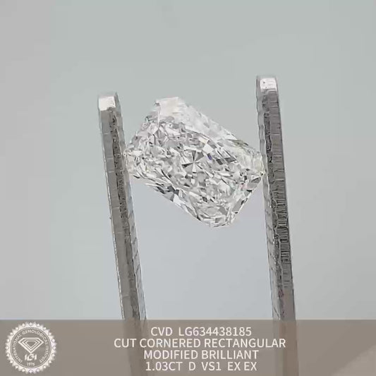 Radiant D VS1 EX EX 1.03ct CVD Lab Grown Diamond with IGI Certificate LG634438185