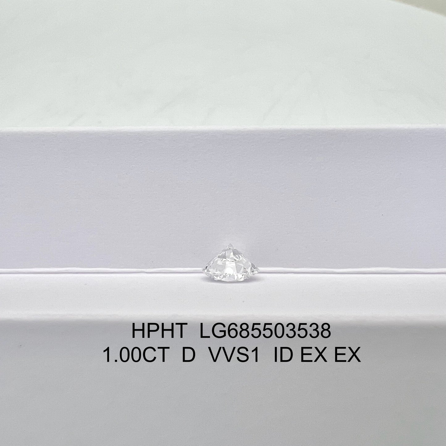 Round Brilliant D VVS1 ID EX EX 1ct Lab Grown Diamond with IGI Certificate LG685503538 HPHT