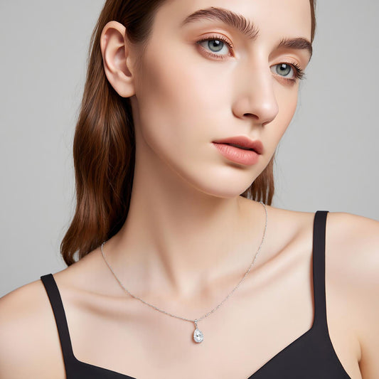 Econ-891 — The Celestial Drop Lab Diamond Pendant